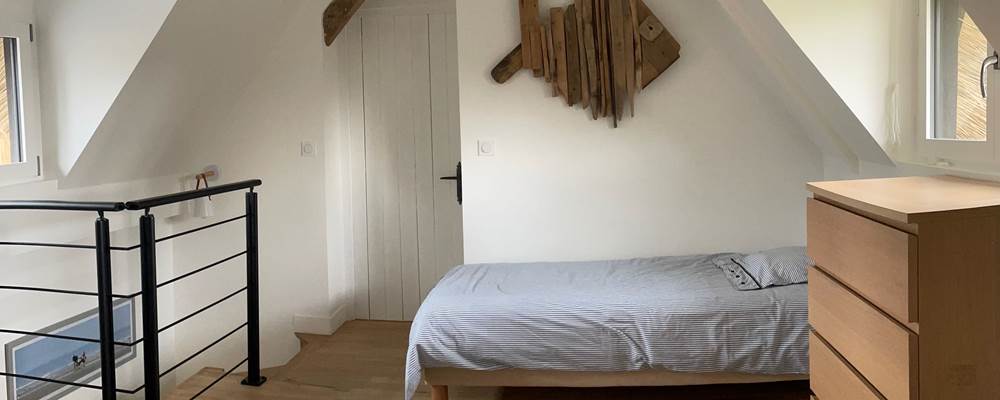 La chambre 'Les Marees' rappelle la proximité de la mer