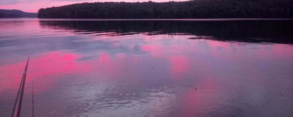 Coucher de soleil sur le lac