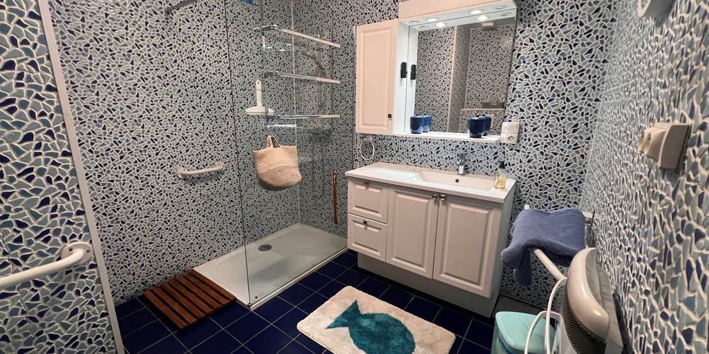 bac a douche extra plat dans la salle de bains du rez de chaussée