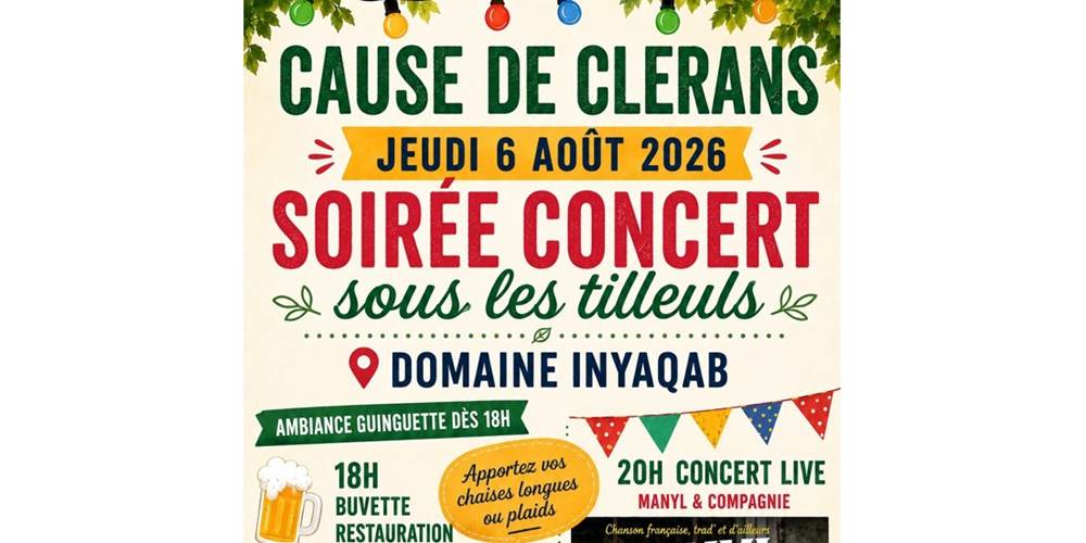 Affiche paysage concert 6 aout