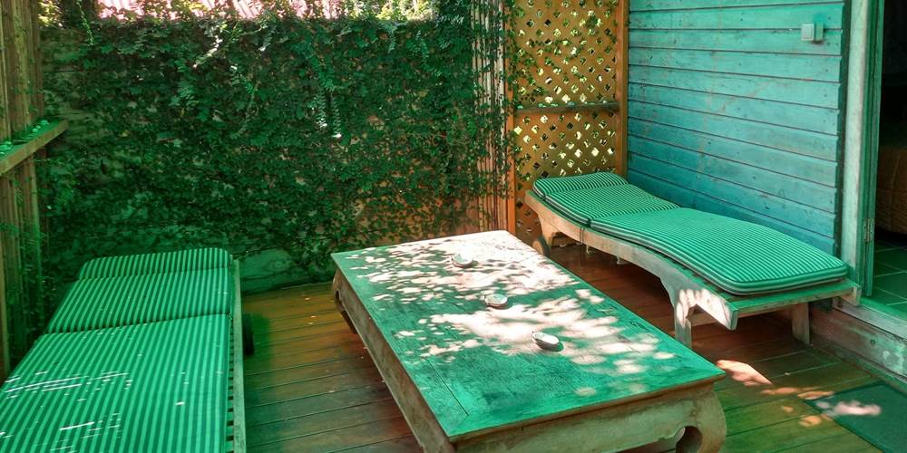 LE BUNGALOW "DORTOIR" - la terrasse