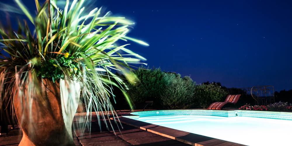 la piscine de nuit