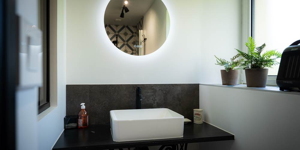 Chambre les fougères: la vasque Singer