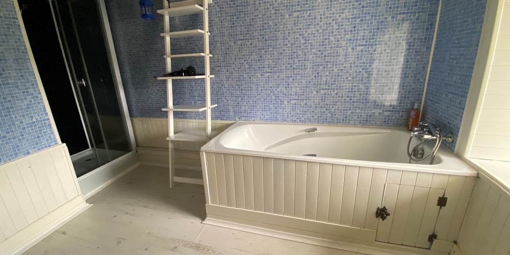 Salle de bain avec baignoire