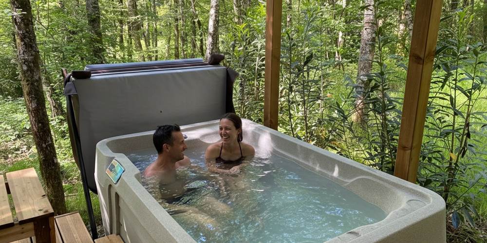 Spa privatif chauffé à 38°C sans vis à vis