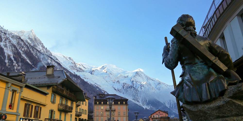 Chamonix avec vue Mont Blanc
