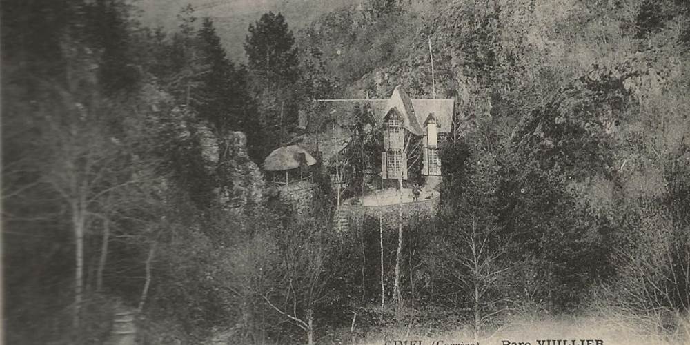Carte postale vintage histoire parc vuillier correze tourisme tulle 1