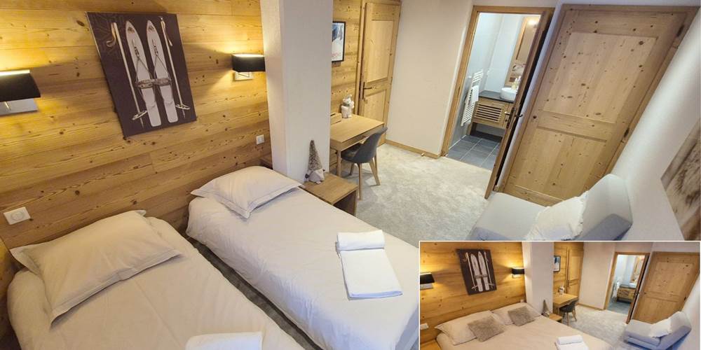 Chambre avec salle de bain - possibilité lit double 160 avec surmatelas