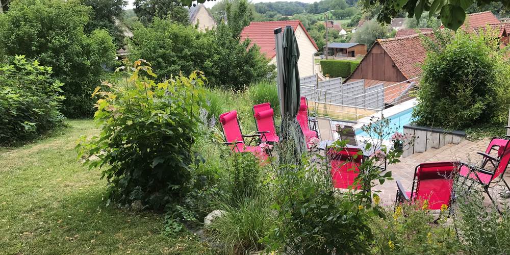 terrasse vue de la pelouse