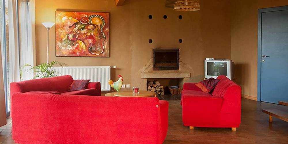 gite 12 personnes, espace rez de chausée spacieux avec vue champêtre