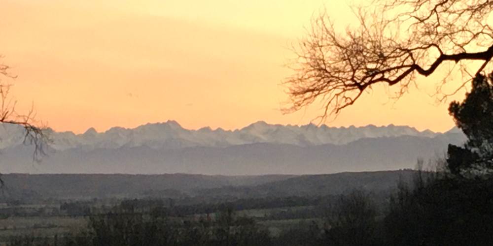 coucher de soleil sur les Pyrénées