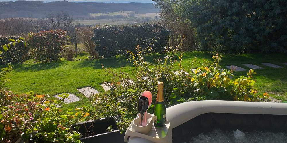 Espace bien être jaccuzzi face aux Pyrénées et Gers