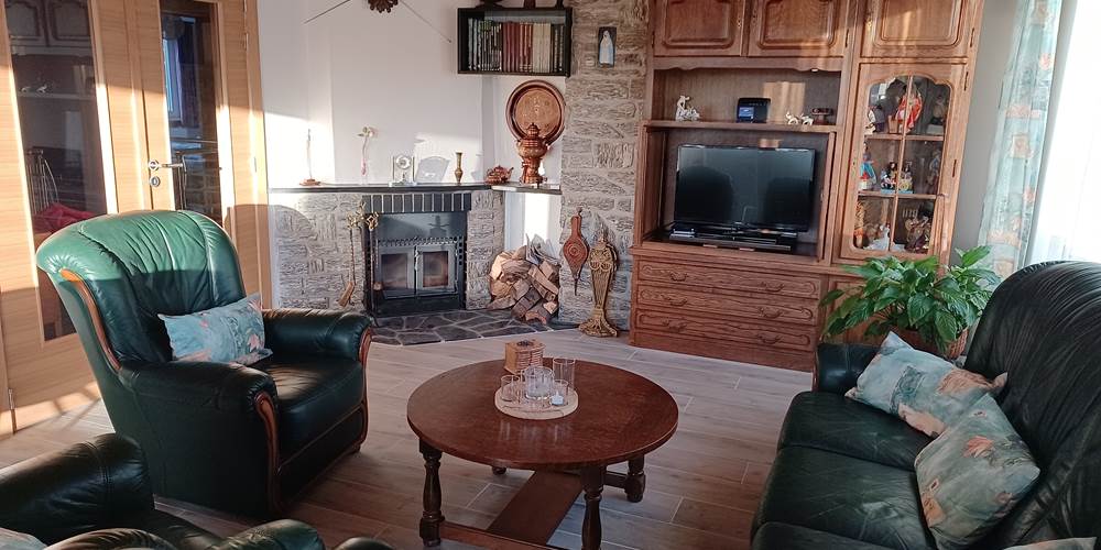 Salon et feu à bois
