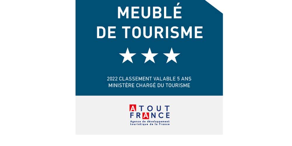 Meublé de Tourisme Classé 3 Etoiles en 2022