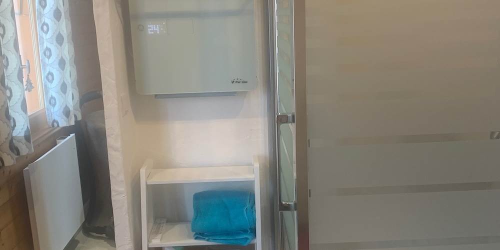 Seche serviette et cabine