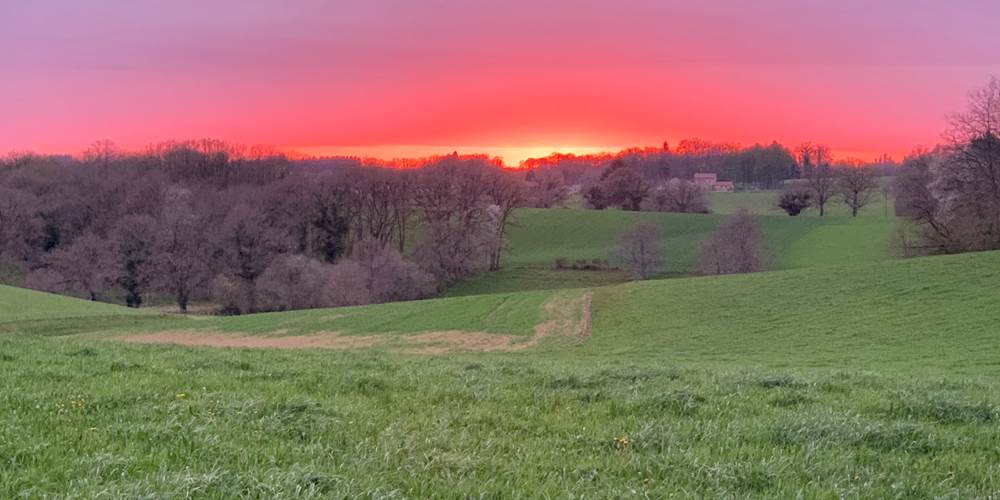 Les terres de la chouette, coucher de soleil