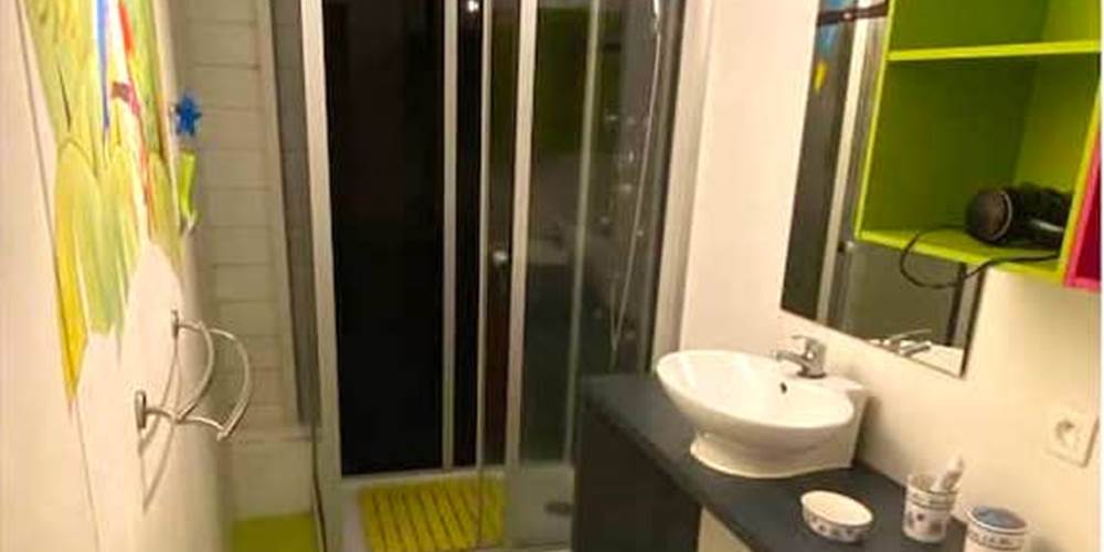 Salle de bain avec douche - WC séparés - machine à laver