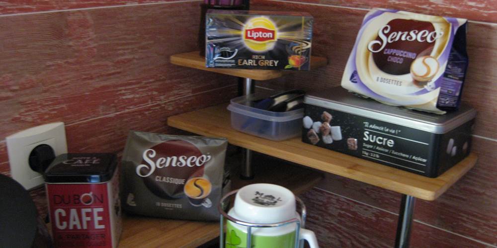 café, chocolat ou thé offert pour votre première nuit