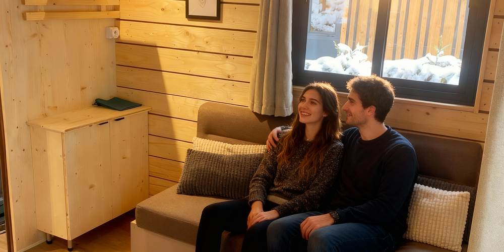 Salon avec vue sur la forêt