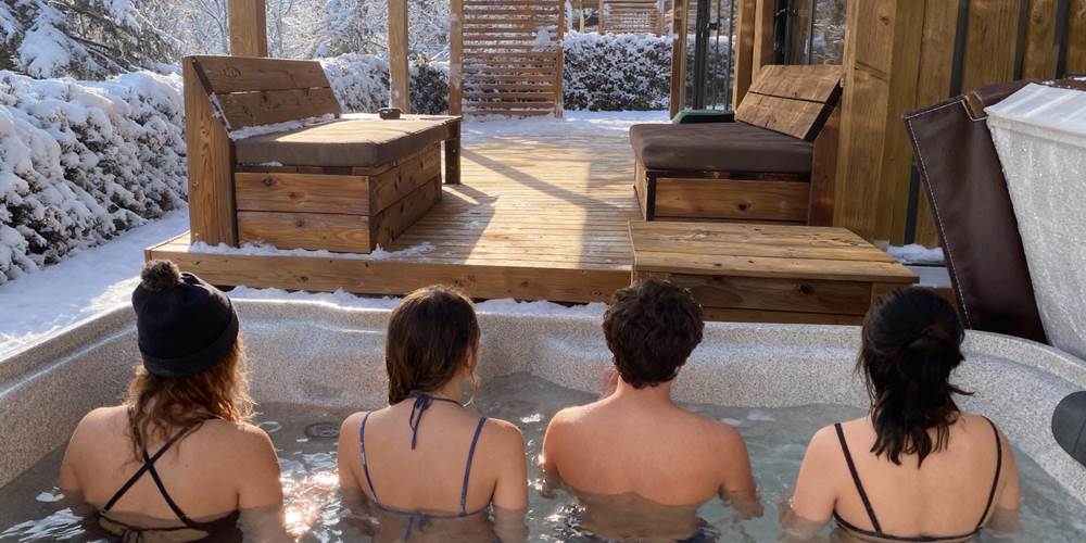 Spa privatif chauffé à 38°C