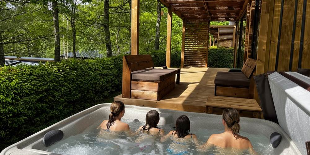 Spa privatif chauffé à 38°C sans vis à vis