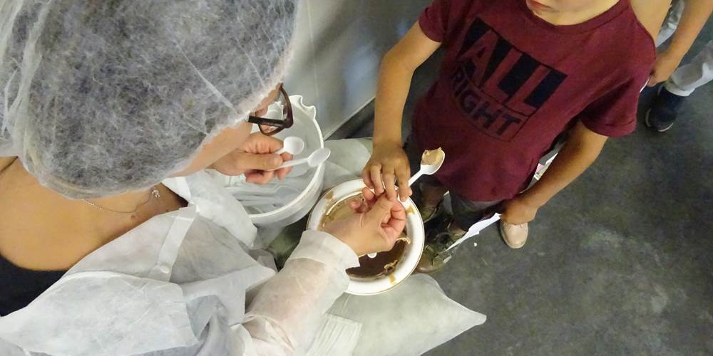 visite petit marché du glacier, degustation sorbetière