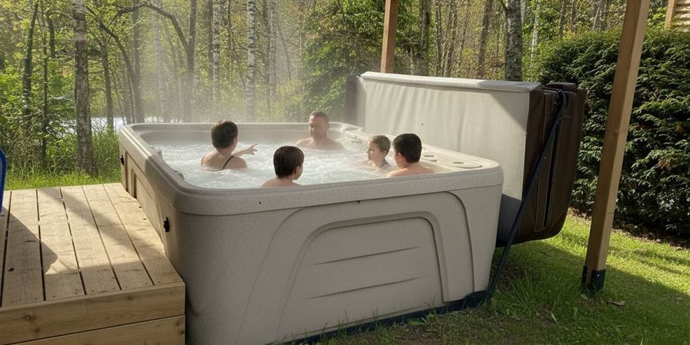 Spa privatif chauffé à 38°C sans vis à vis