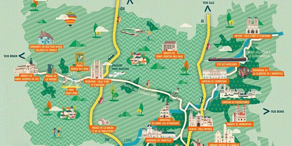 visiter la Picardie, l'Oise, Chantilly, Senlis, Compiègne, Ermenonville
