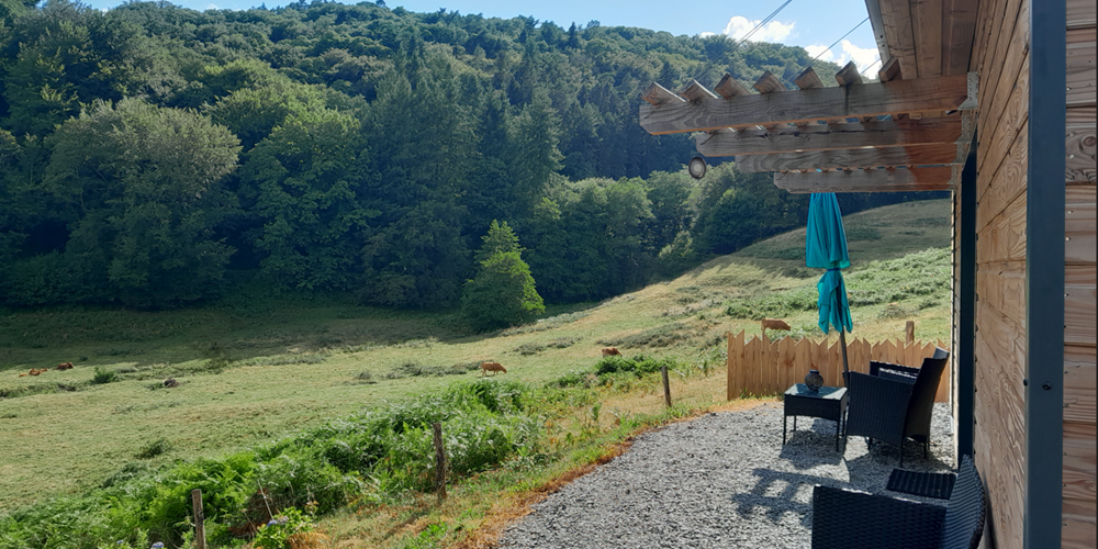 Vue depuis la terrasse du gîte le Ruisseau
