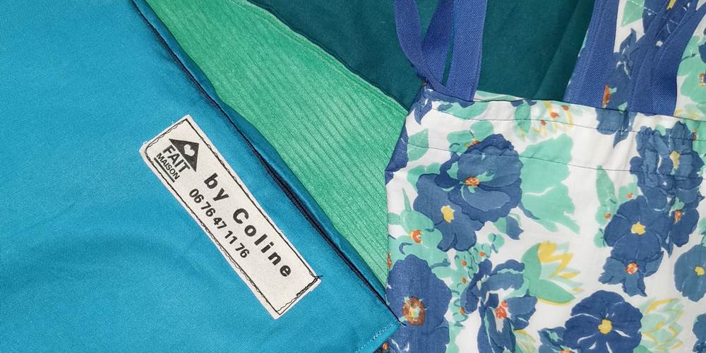 Tissu Lucas du Tertre, édredons et coussins "fait maison by Coline"