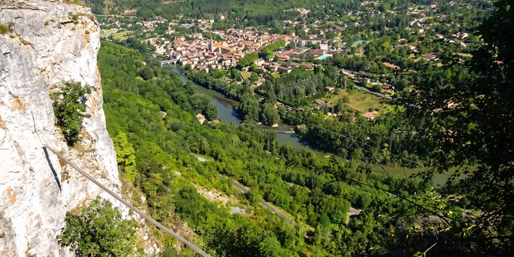 Via ferrata dans les Gorges de l'Aveyron