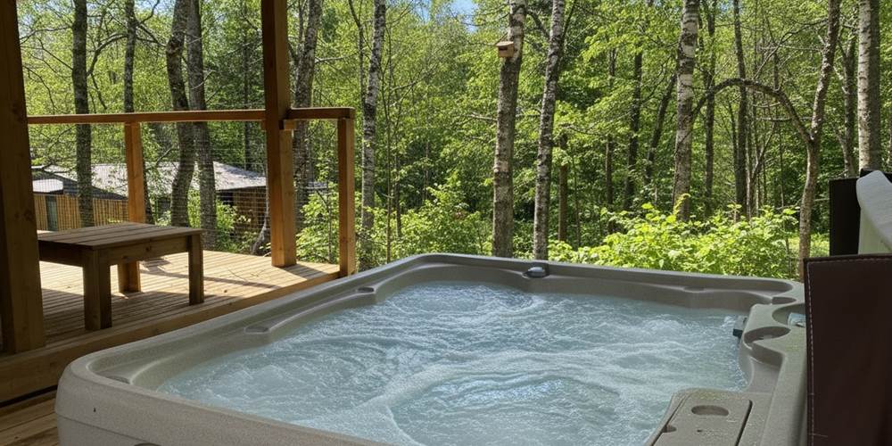 Spa privatif chauffé à 38°C avec vue sur la Forêt