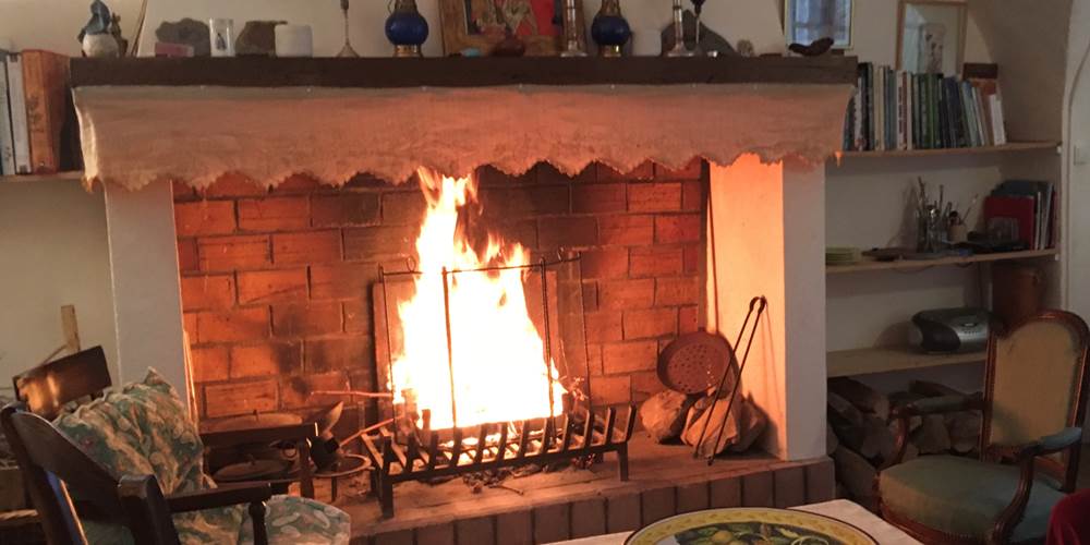 au coin du feu aux Asphodèles en Cévennes