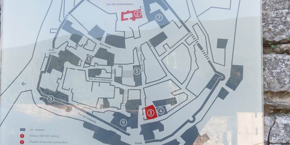 Le plan du village avec notre propriété en bas à droite