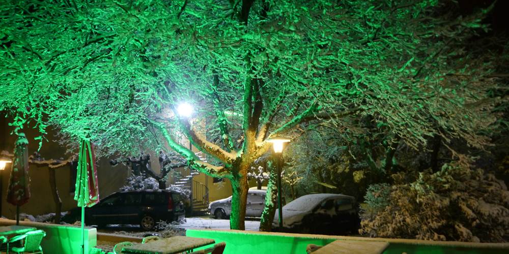 Hôtel Ardèche un soir d'hiver