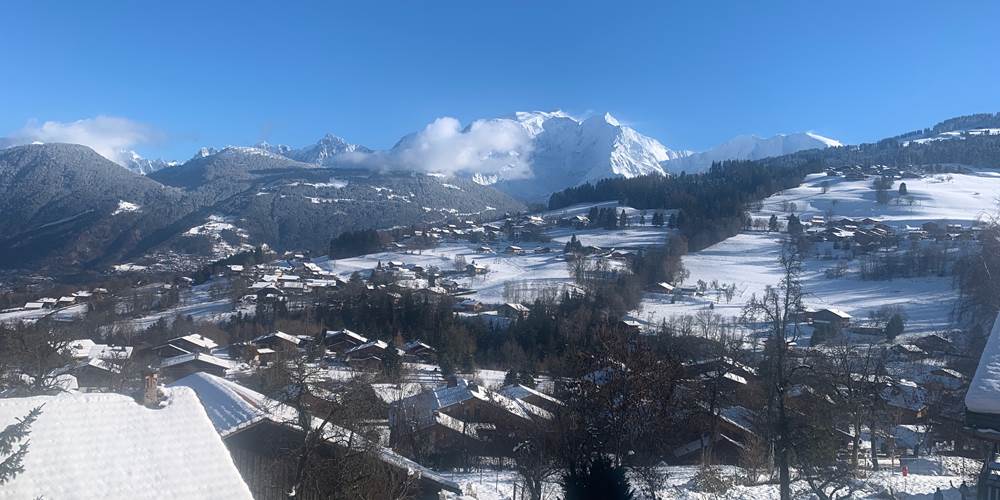 Vue fenetre cuisine 2 Chaine du Mont Blanc
