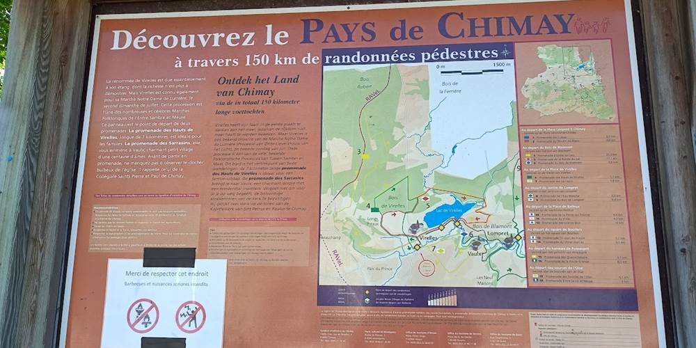 Plan des différentes promenades.