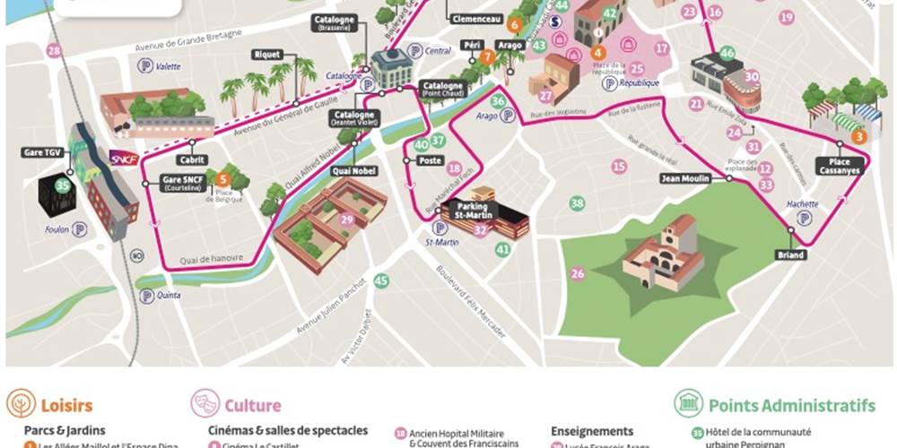 Navette gratuite devant la maison, du lundi au samedi (sauf jours fériés) de 8h30 à 19h10, un passage toutes les 20 min, arrêt à la demande