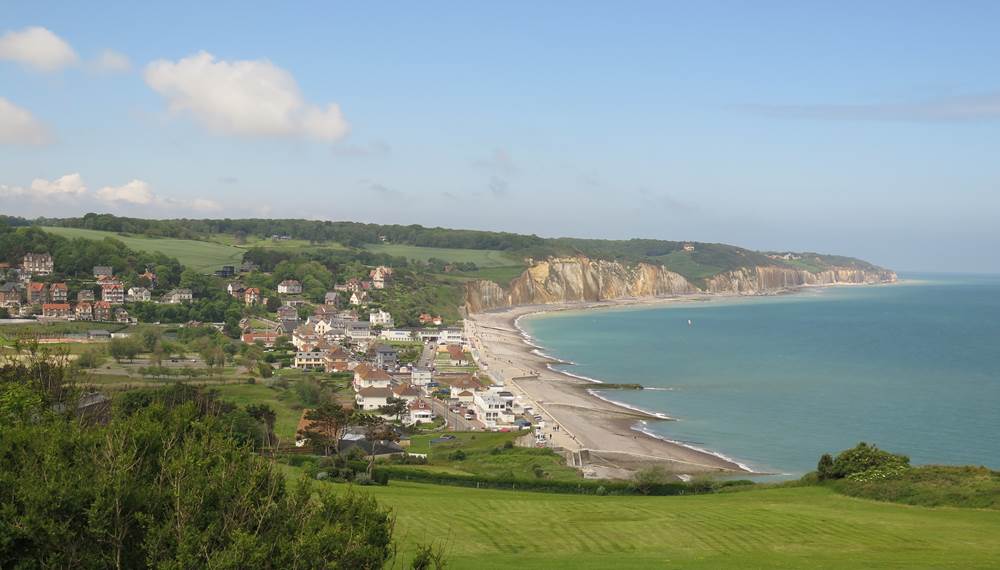 vue panoramique à Pourville sur mer
