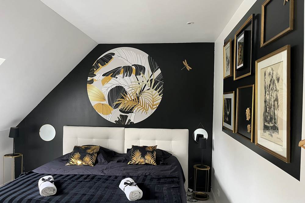 Chambre Nuit dorée gîte 10 - 14 personnes Normandie