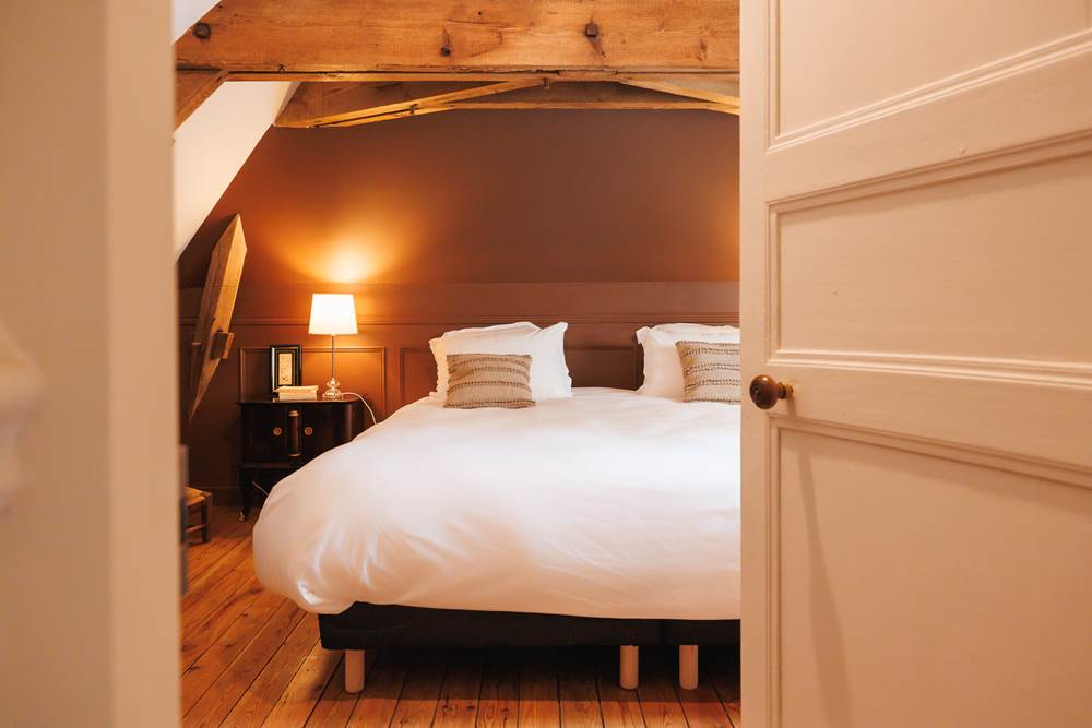chambre chocolat vue palier gite de charme Le Quatre Feuilles proche puy du Fou