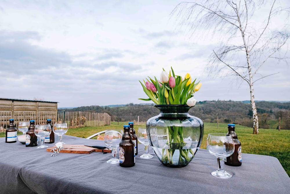 Gîte de Grise Pierre – Jardin avec vue panoramique sur le Pays de Herve