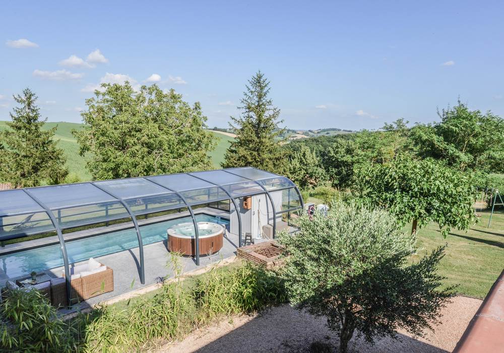 exte´rieur vue espace de´tente du haut de la terrasse