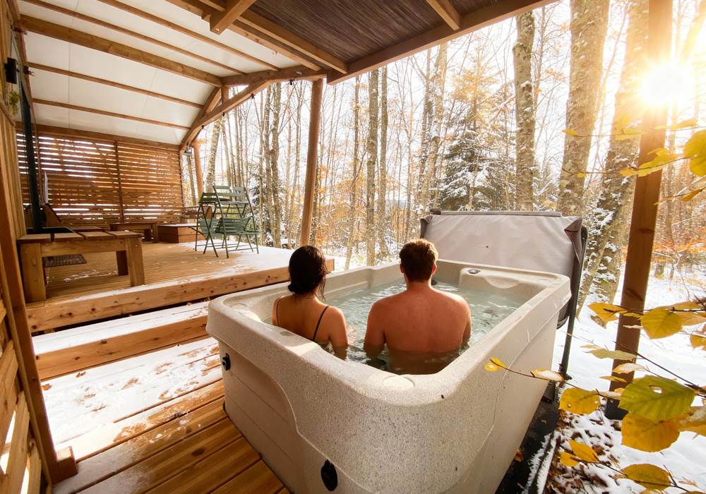 Spa privatif chauffé à 38°C