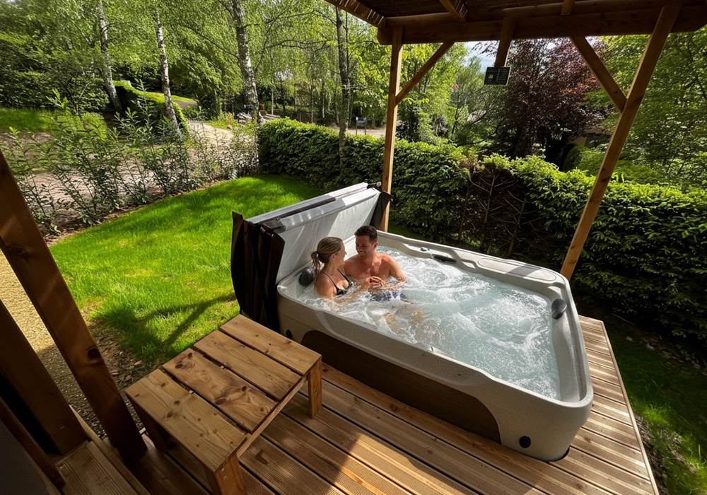 Spa privatif chauffé à 38°C sans vis à vis