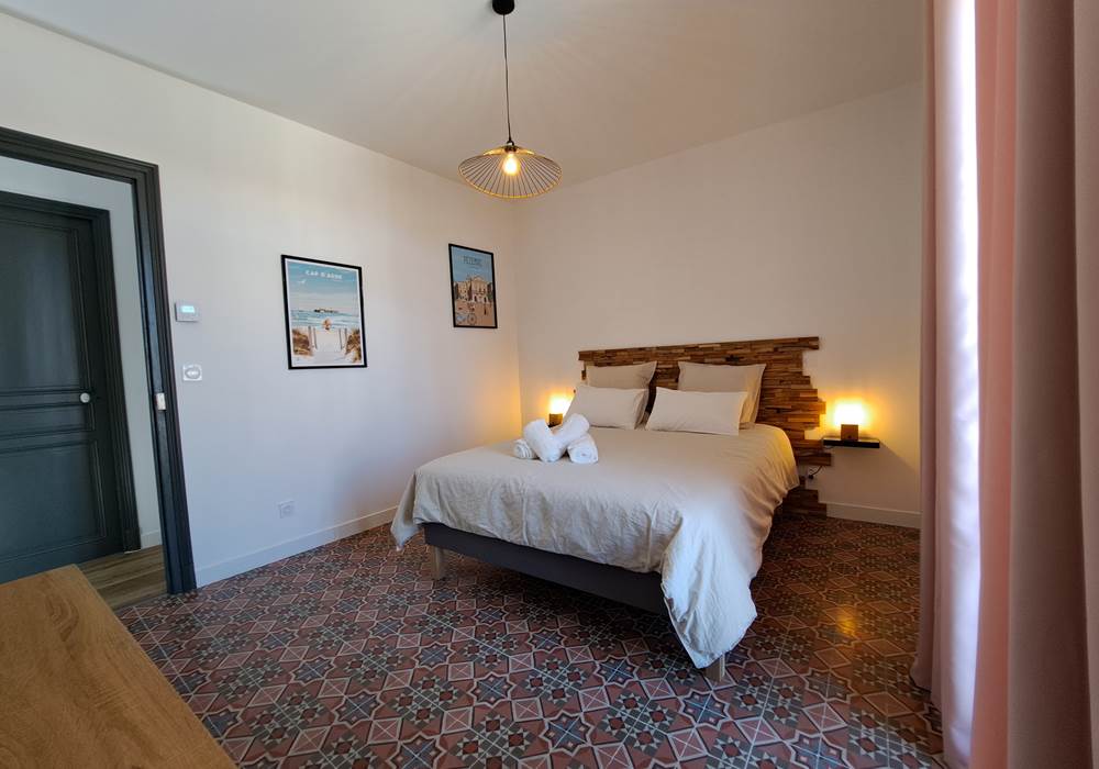 Chambre côté jardin au gîte Le Ramonetage.