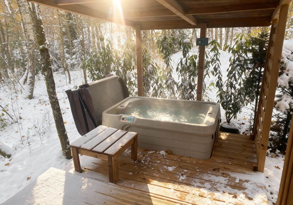 Spa privatif chauffé à 38°C