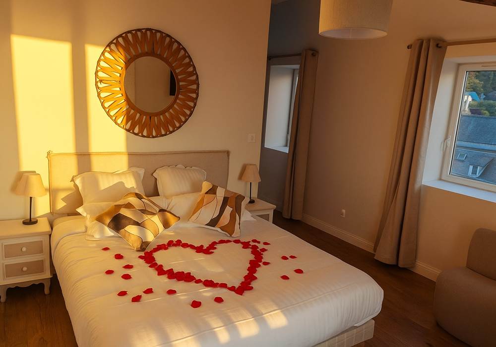 Chambre en lumie`re dore´e et douce