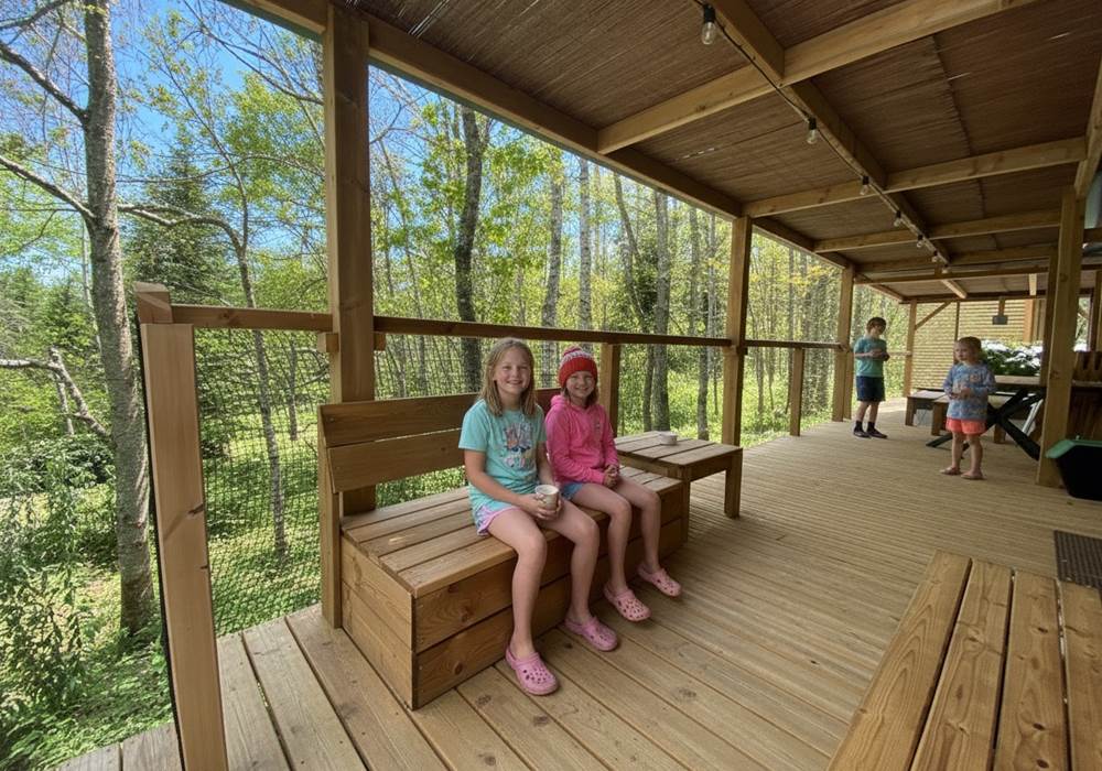 Grande Terrasse couverte vue sur la Forêt