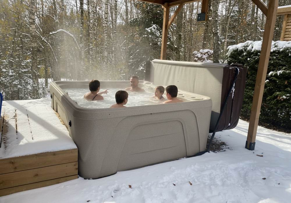 Spa privatif chauffé à 38°C